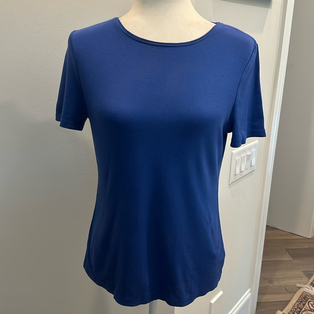 Talbots royal blue crew neck short sleeves tees. Size M